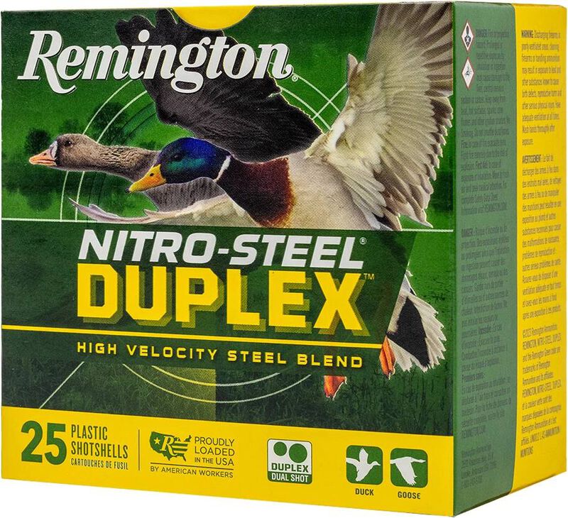 Nitro-Steel Duplex, 12 Gauge, 2 and 4 Shot, 3 in, 1 1/4 oz, 1450 fps